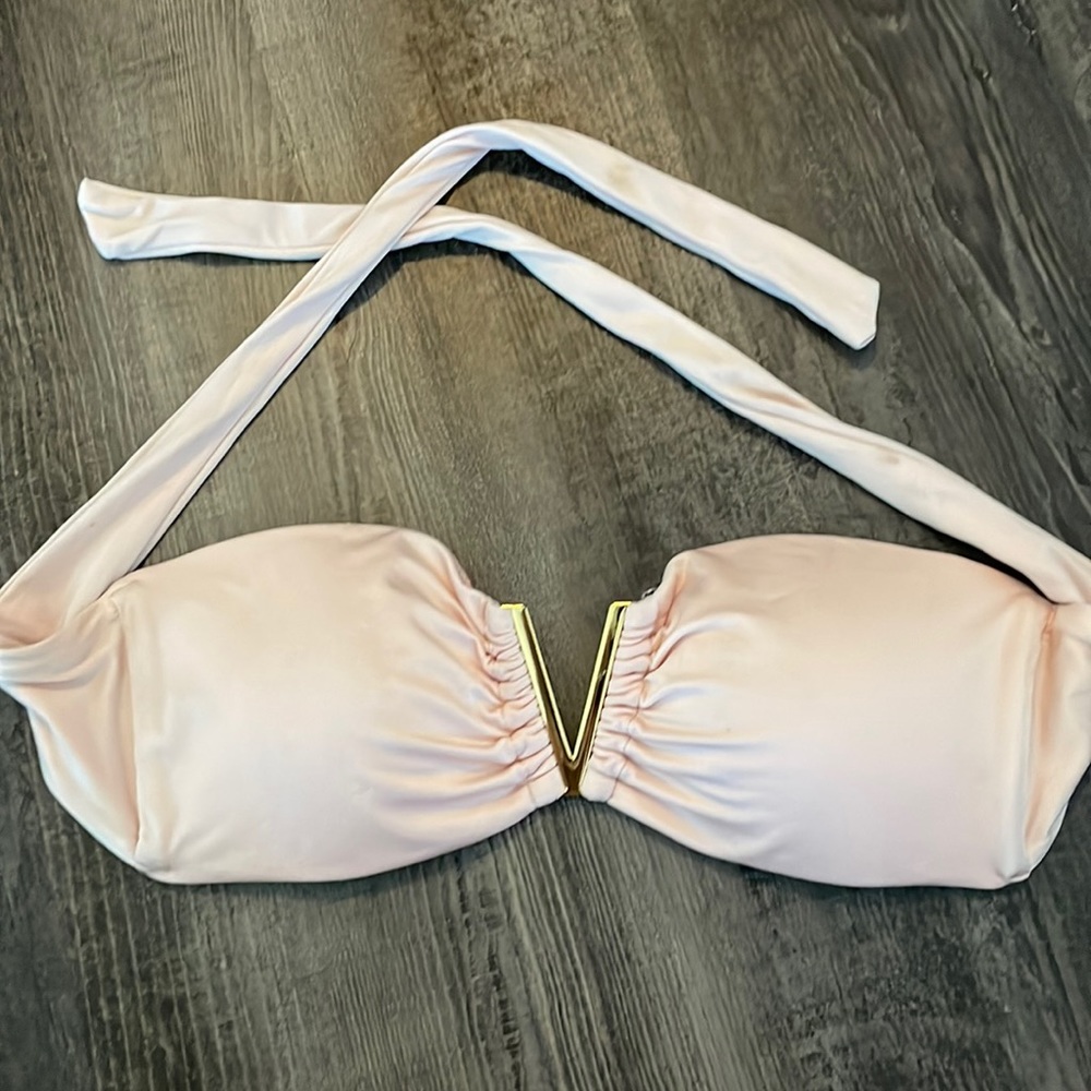 VS light pink bandeau bikini top M